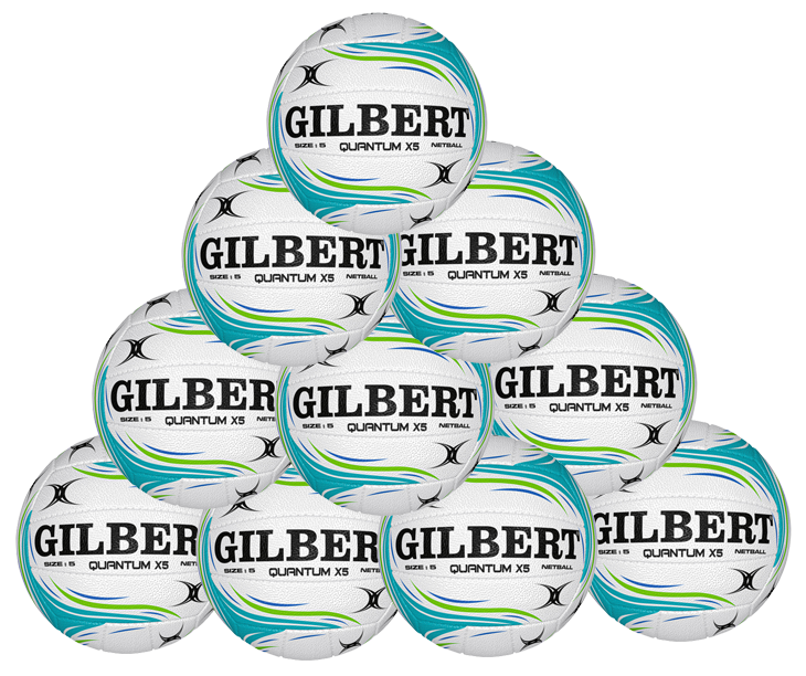 Gilbert Quantum X5 SZ5 Netball Ten Pack