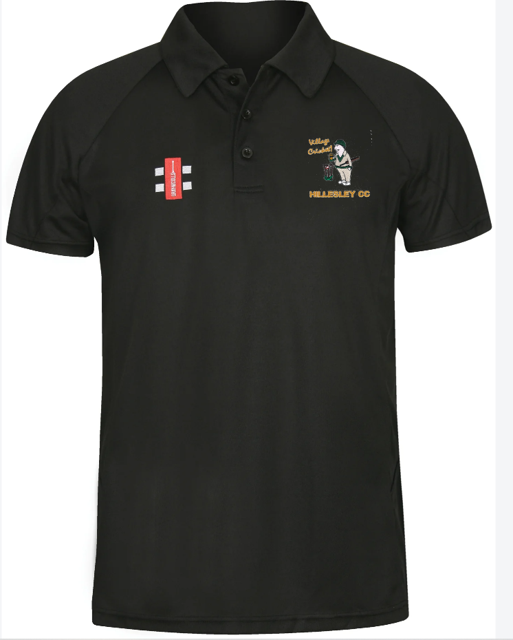 Hillesley CC Matrix Polo Shirt Black