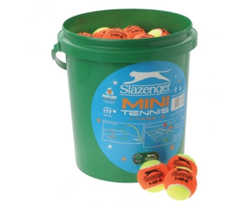 Slazenger Mini Tennis Balls  Orange Bucket (5 Dozen)