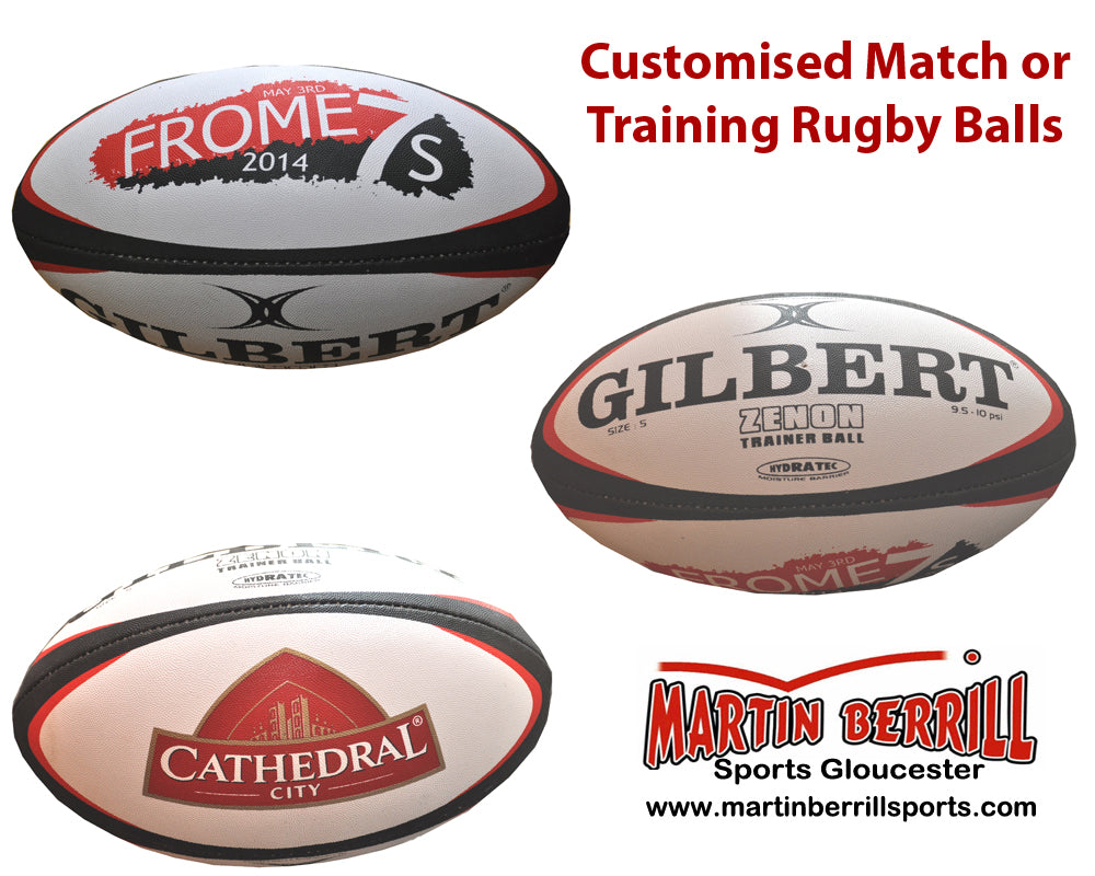 Custom Gilbert G-TR4000 Trainer Rugby Ball with Logos