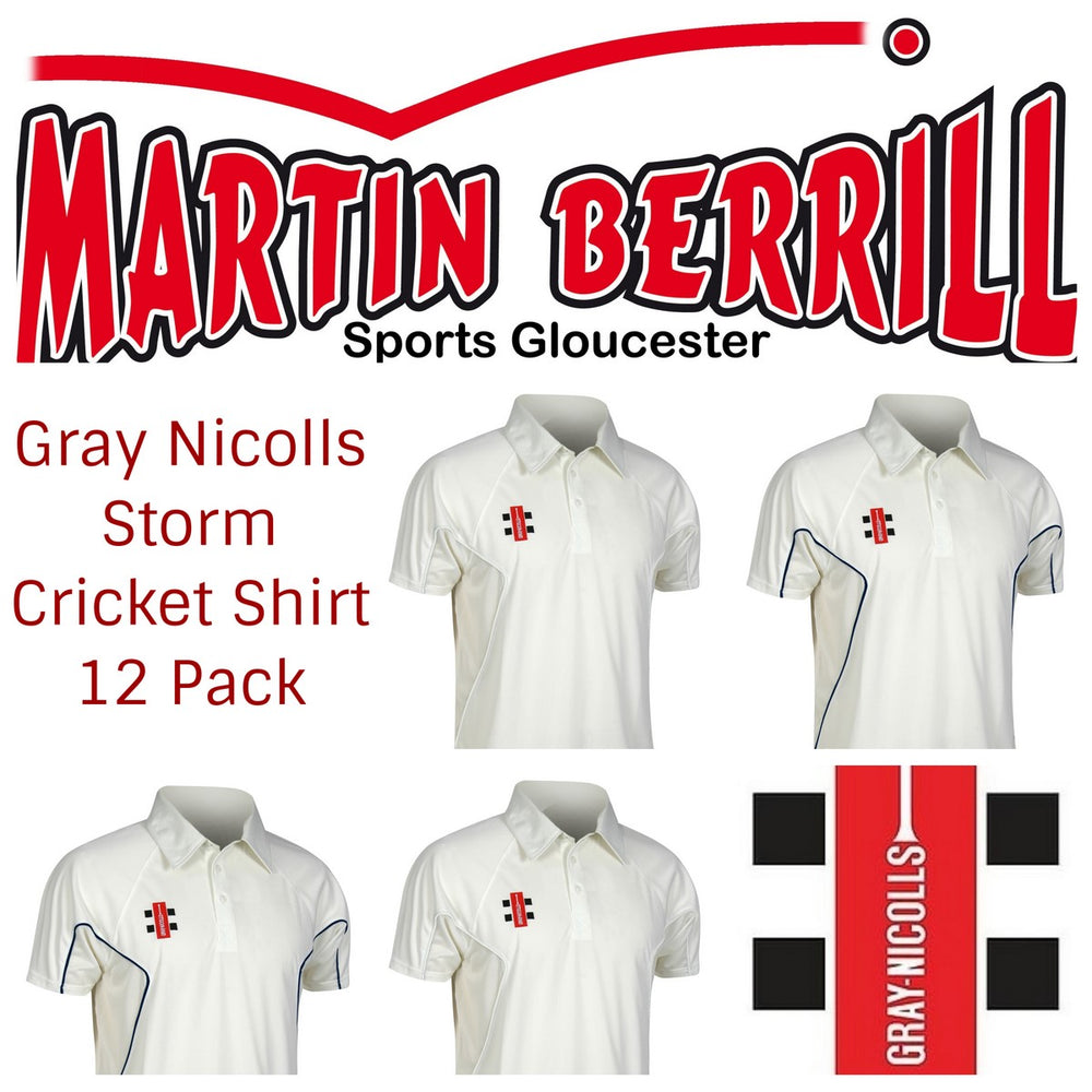 Gray Nicolls Storm Cricket Shirt 12 Pack with Logo