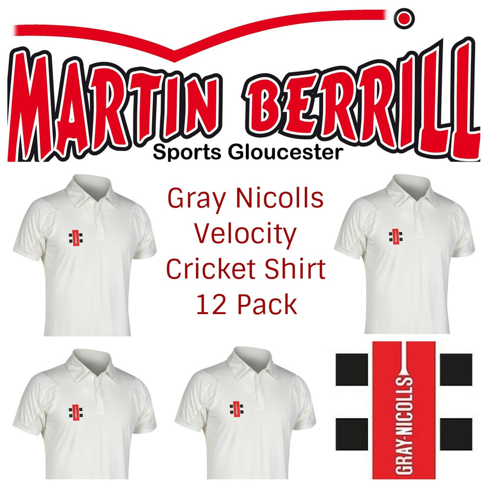 Gray Nicolls Velocity Cricket Shirt 12 Pack with Logo