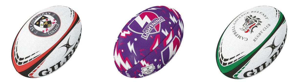 Custom Gilbert Match or Training Rugby Balls with Logos