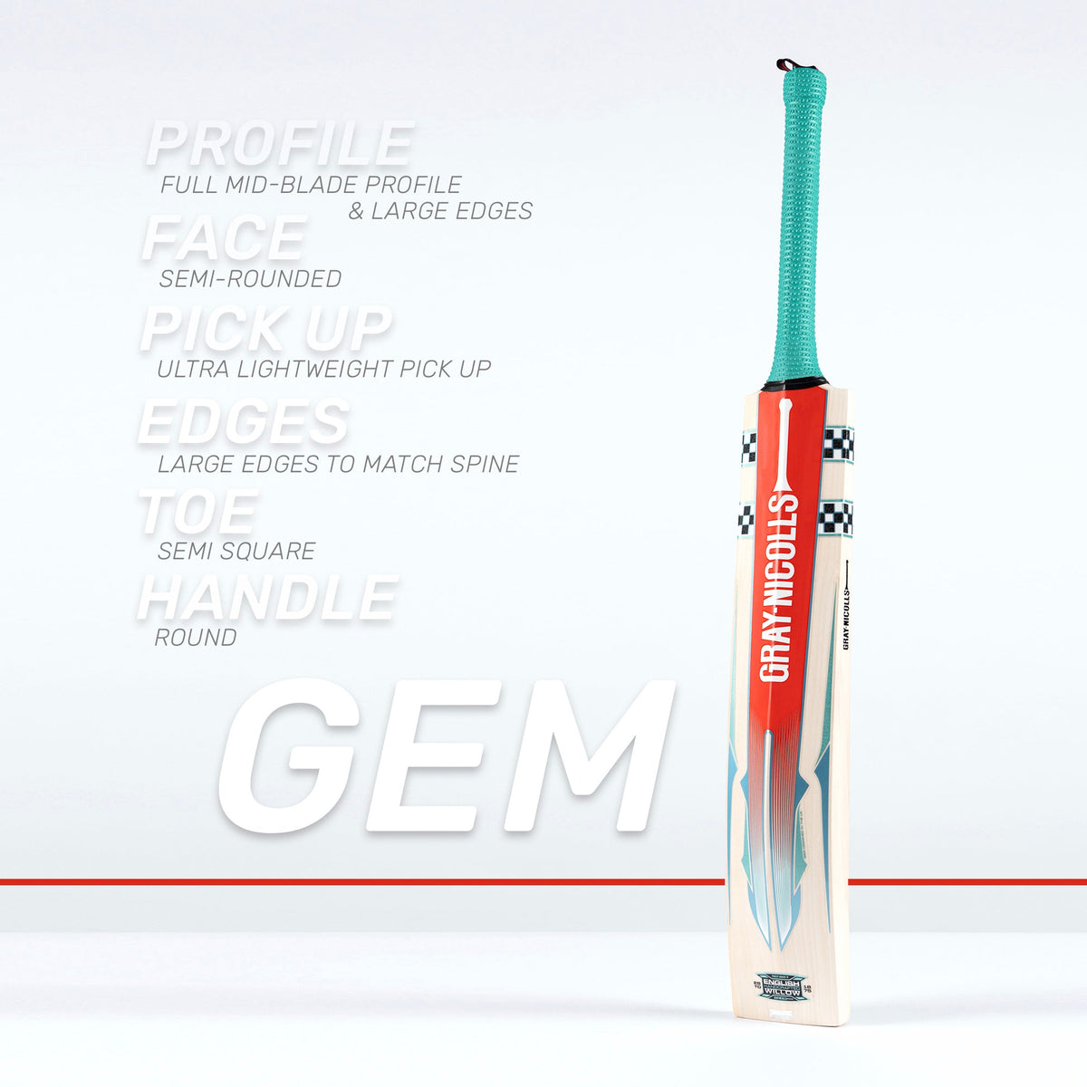 A cricket equipment ad featuring a close-up of a Gray-Nicolls bat, a woman padding up on a field, and another woman smiling while holding the bat in a stadium. Text reads: Engineered for Excellence.