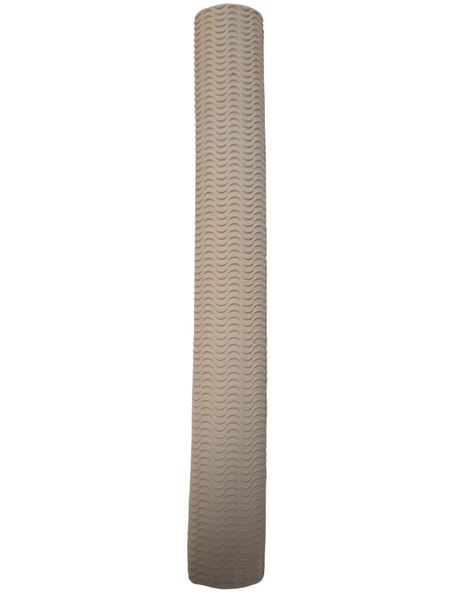 A tall, cylindrical white filter featuring a textured, wavy surface pattern inspired by the durable Hunts County Wave Rubber Bat Grip, shown against a plain white background.