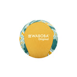 The Waboba Original Water Bouncing Ball by Waboba features a yellow and teal patterned design with the brand logo, shown on a white background. Ideal as a fun beach toy for outdoor games.