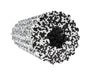 The Urban Fitness Foam Massage Roller by Urban Fitness is a black and white speckled, high-density foam roller with a textured wavy surface and hollow center for deep tissue relief, shown on a white background.