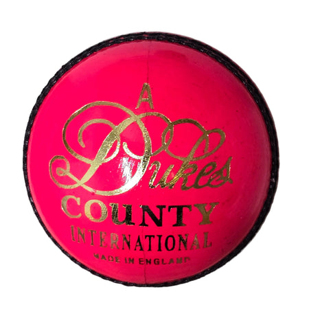 Dukes County International Pink Top Grade Match Cricket Ball