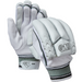 The Gunn & Moore 202 Batting Gloves 2025 feature padded tops, gray and black chevron details, striped cuffs, and GM branding—making them an ideal entry-level choice for new cricket players.