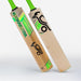 Two Kookaburra Kahuna Pro 3.1 Icon Junior Cricket Bats 2026 with green handles, bold black and green branding, and the Kookaburra bird logo are displayed front and back on a white background.
