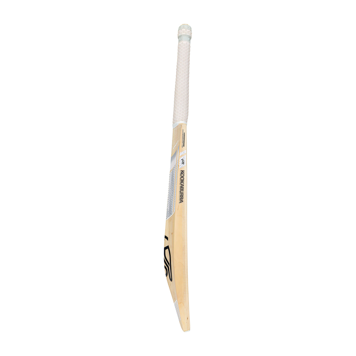 The Kookaburra Ghost 6.2 Ultra Cricket Bat 2026, made from Grade 6.2 English Willow, features a white grip and displays the Kookaburra brand logo and text on its side, shown against a white background.