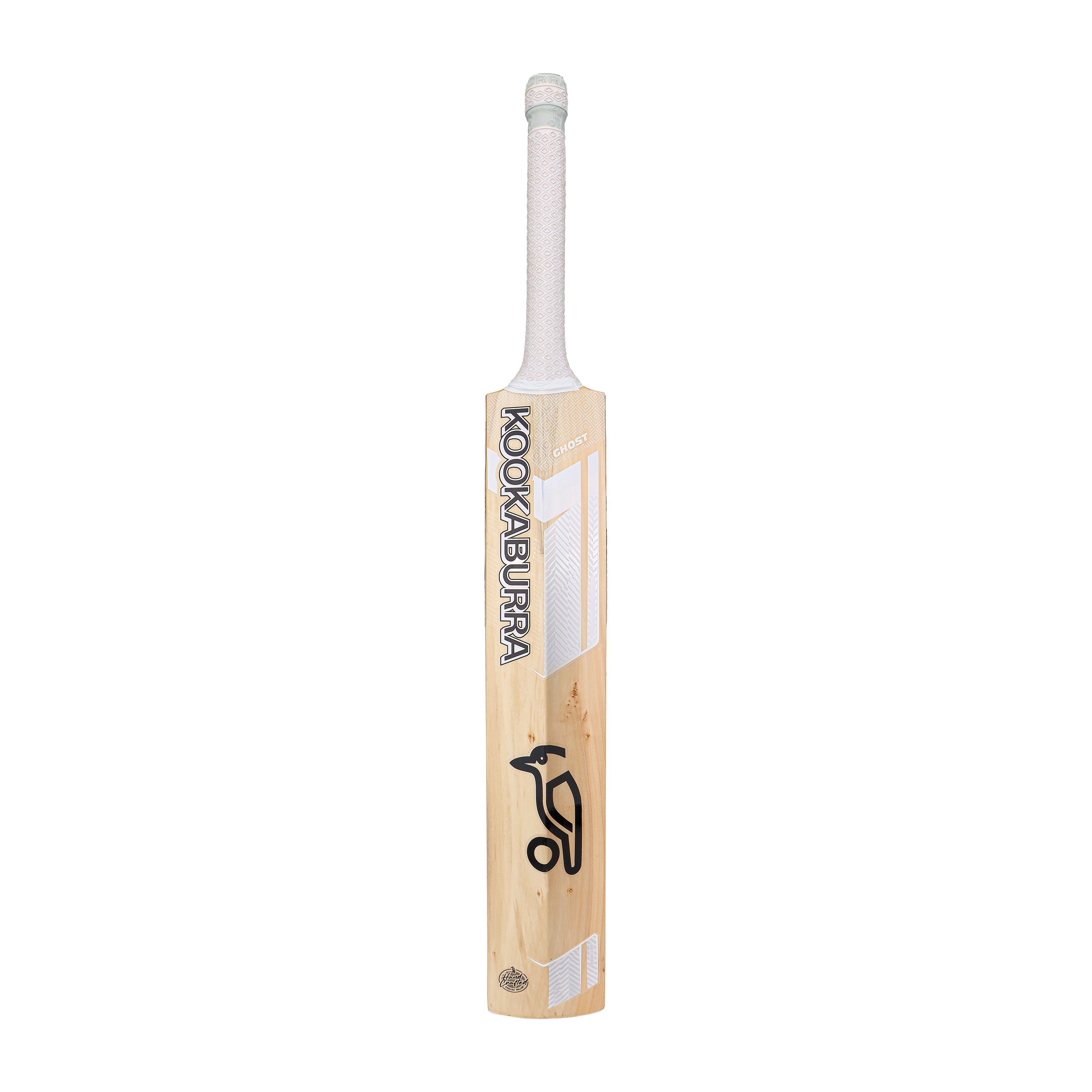 The Kookaburra Ghost 6.3 Select Junior Cricket Bat 2026 features a light wooden blade, white grip, and signature Kookaburra branding—ideal as a lightweight bat for young cricketers.