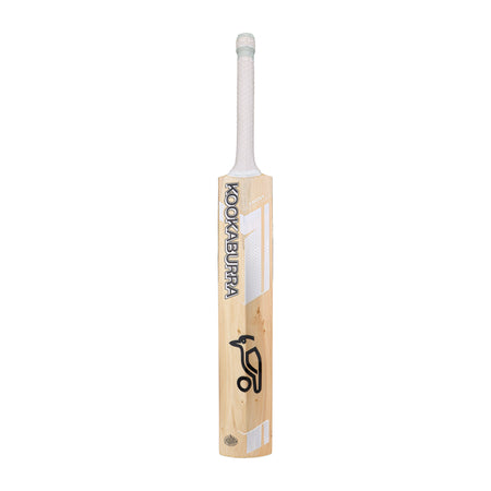 The Kookaburra Ghost 6.3 Select Junior Cricket Bat 2026 features a light wooden blade, white grip, and signature Kookaburra branding—ideal as a lightweight bat for young cricketers.