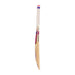 The Kookaburra Glare 4.1 Hero Junior Cricket Bat 2026, made from premium English willow with a white and purple grip plus red, purple, and black accents, stands upright on a plain white background.