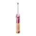 The Kookaburra Glare 6.3 Select Cricket Bat 2026, featuring a white handle and light wooden blade with purple and pink branding, is shown upright on a white background—perfect as a youth cricket bat.