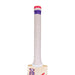 A close-up of the Kookaburra Glare 6.3 Select Cricket Bat 2026 handle shows a white textured grip with a purple band near the top and a small red section at the end.