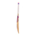 The Kookaburra Glare 6.3 Select Cricket Bat 2026 stands upright with a white grip and purple accents, showcasing bold Kookaburra branding and angled graphics in purple and pink on a white background.