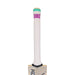 A close-up of the Kookaburra Prism 6.1 Special Cricket Bat 2026 handle, featuring a white textured grip, purple band near the top, green-topped handle, and a glimpse of the English Willow blade.