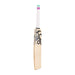 A Kookaburra Prism 6.1 Special Cricket Bat 2026 by Kookaburra, with a white grip and purple, green, and pink tape at the top, features a black and gray geometric blade design. Photographed on a plain white background.