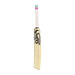 The Kookaburra Prism 6.5 Force Cricket Bat 2026 by Kookaburra is an entry-level wooden bat with a wrapped white grip, colorful tape at the top, and a black logo and design on the front, shown isolated on a white background.