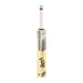 The Kookaburra Prism 6.5 Force Junior Cricket Bat 2026 stands upright on a white background, featuring a wrapped handle and the black Kookaburra logo—perfect for young cricketers.