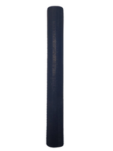 The Hunts County Wave Rubber Bat Grip, featuring a tall, cylindrical design with a textured dark blue surface, stands upright against a white background.