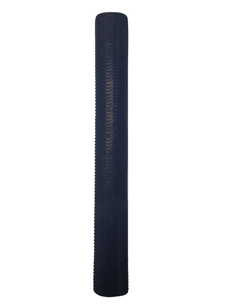 The Hunts County Wave Rubber Bat Grip, featuring a tall, cylindrical design with a textured dark blue surface, stands upright against a white background.