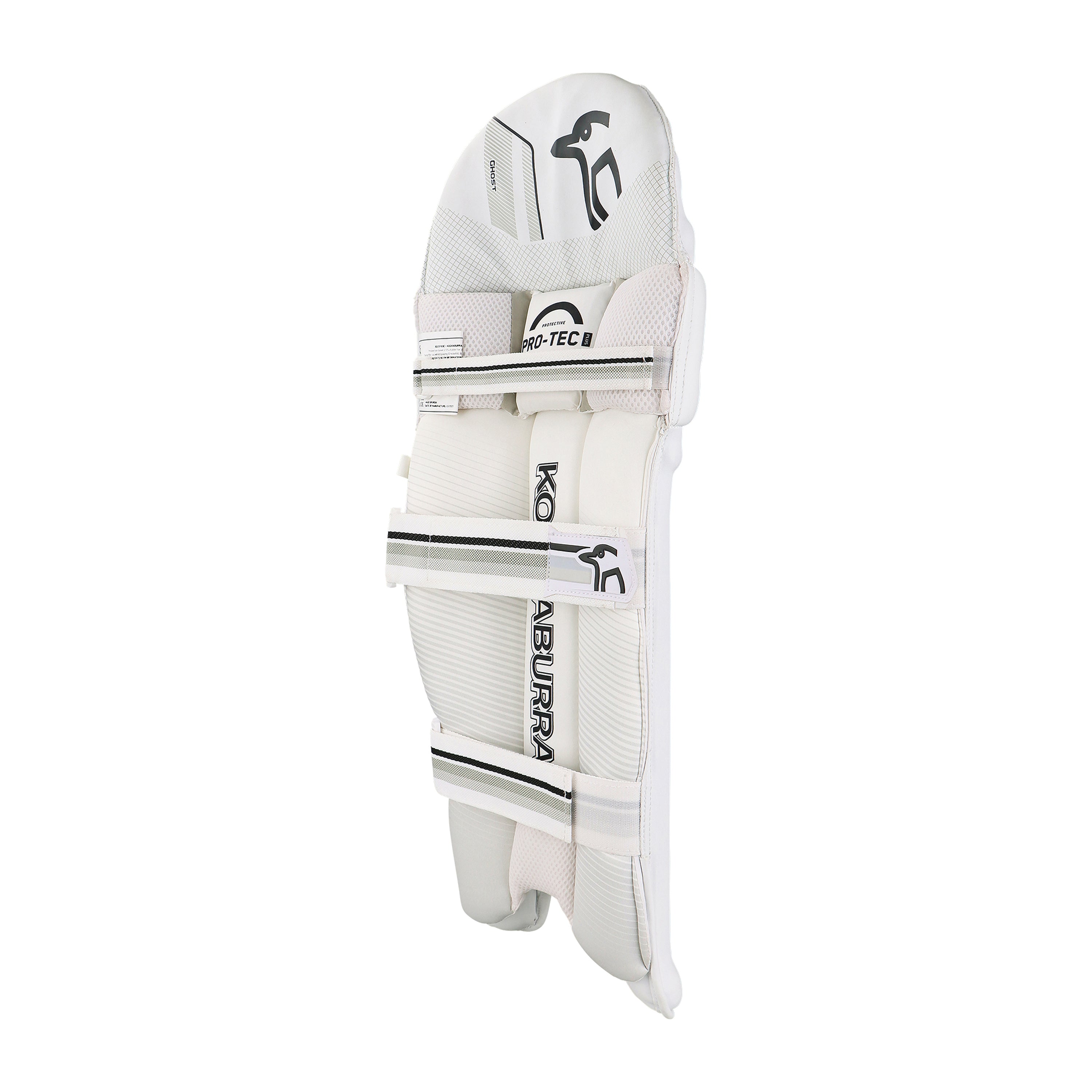 Kookaburra Ghost 3.1 Batting Pads 2026 by Kookaburra feature reinforced cane construction, multiple straps, and the Kookaburra logo. Grade 3 pads shown on a plain white background, offering reliable protection and comfort for cricketers.