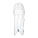 A front view of the Kookaburra Prism Pro Batting Pads 2026 by Kookaburra, featuring vertical ridges and subtle Poron XRD padding, set against a plain white background.