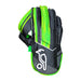 The Kookaburra SC 4.1 Wicket Keeping Gloves 2026 feature a black and neon green design with a bold white logo, textured grip, and patterned accents—ideal for the stylish, performance-focused wicket keeper.