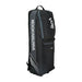 The Kookaburra WD5000 Wheelie Duffle Bag 2026 in Black/Grey features a handle, spacious design, and bold white Kookaburra logo—ideal as a cricket bag—shown upright on a white background.