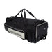 The Kookaburra Pro 3500 Wheelie 2026 is a spacious black and white cricket bag with multiple zippered compartments, side pockets, and carrying handles, shown against a white background.