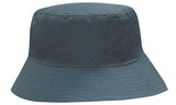 The Martin Berrill Sports Breathable Bucket Hat in bottle green is made from durable polyester twill with a wide brim and simple stitching, displayed against a white background.