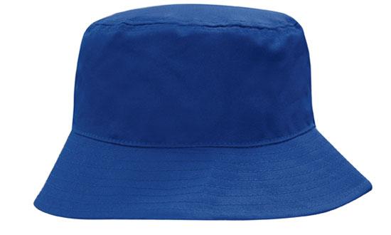 The Martin Berrill Sports Breathable Bucket Hat in royal features a durable polyester twill, wide downward-sloping brim, and rounded crown, shown against a white background.