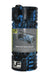 The Urban Fitness Vibrating Foam Roller by Urban Fitness features a blue and black textured design, with a central label showing the logo, product image, and description—ideal for muscle recovery and deep tissue massage.