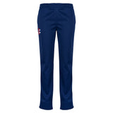 Gray Nicolls Matrix V2 Match Trousers in navy, featuring an elastic waistband and a small white and red logo on the left thigh, designed in a tapered fit style inspired by cricket wear, displayed against a white background.