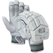 The Gunn & Moore 505 Batting Gloves 2025 feature padded knuckles, mesh ventilation, adjustable wrist straps, a durable calf leather palm, GM branding, and subtle gray accents for superior cricket protection.