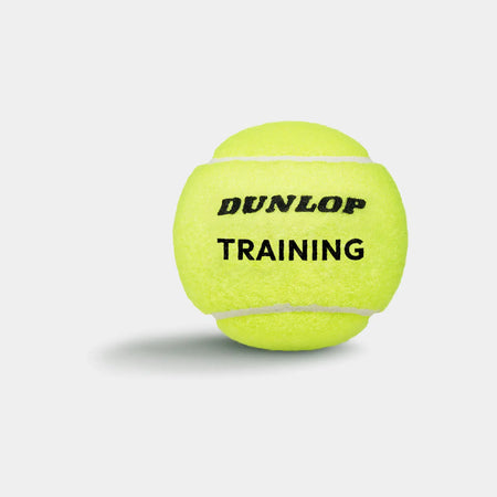 The Dunlop Trainer Tennis Ball (6 Dozen Box) is ideal for drills and practice sessions, featuring the Dunlop logo for quality assurance.