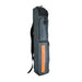 The Kookaburra Forge Hockey Kitbag 2025 is a tall, rectangular grey bag with black straps, an orange Kookaburra label, multiple zippered compartments, an adjustable shoulder strap for comfort, and a top handle.