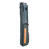 The Kookaburra Vex Hockey Kitbag 2025 is a grey rectangular bag with black zippers and handle, an orange Kookaburra label on the front, a large top pocket, and is shown standing upright against a white background.