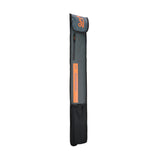 The Kookaburra Octane Stickbag 2025 by Kookaburra is a long, rectangular grey bag with an orange logo, designed to protect your sticks. It features a top flap closure and an adjustable shoulder strap for easy carrying.