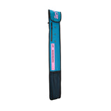 The Kookaburra Octane Stickbag 2025 in Marine/Pink features an adjustable shoulder strap and a convenient carabiner clip.