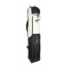The Kookaburra Forge Hockey Bag 2026 by Kookaburra is a tall, rectangular bag with a cream upper and black lower section, zippered compartments, a bird logo on the cream part, and a sturdy base. The bag stands upright against a white background.