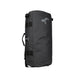 The Kookaburra Pro Switch Holdall by Kookaburra is a black, heavy-duty tarpaulin duffel bag with black side straps, a small white logo at the top, and a fabric tag—ideal for carrying gear or a hockey stick. Stands upright against a white background.