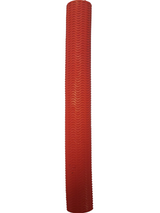 The Hunts County Wave Rubber Bat Grip is a long, cylindrical red bat grip with a wavy textured pattern along its surface, shown against a white background.