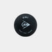 A box of three black Dunlop Uni Squash Balls, each featuring the UNI and PLAY · FUN · COACH wording and a white logo printed in white, shown against a plain white background—perfect for beginners or coaching sessions.