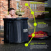 A man sits in the Urban Fitness Recovery Ice Bath by Urban Fitness as text highlights benefits: less muscle soreness, faster recovery, better circulation, pain relief, and possible weight loss.