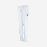 Kookaburra Ladies Pro Player Cricket Trousers, made from stretch fabric with an elastic waistband and a small black logo on the left thigh. Stay Cool Technology keeps you comfortable. Shown on a plain white background.