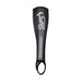 A single Kookaburra Hockey Shin Sleeve in slate, featuring a stylized bird logo, "KOOKABURRA" printed vertically in white, and a stirrup design with an elastic foot strap for secure sports protection.