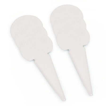 Two stacks of Bishop Sports Plain Throwing Markers in white, each with a 7.5cm face and rounded tops, are arranged side by side on a white background.